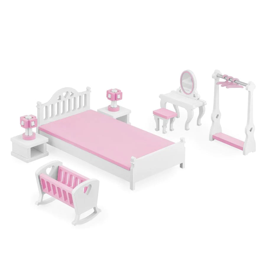 Verwandeln Sie Barbies Schlafzimmer mit bezaubernden Puppenhausmöbeln von BusyKiddo