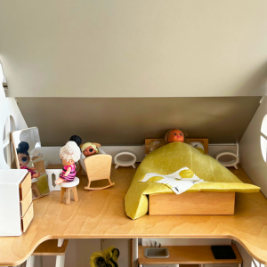 Puppenhausmöbel Schlafzimmer, für Puppenhäuser bis zu 20 cm